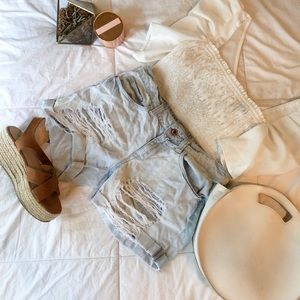 Distressed Boyfriend Shorts